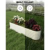 2 Pcs 0.06mm Galvanized Raised Garden Bed,  Elevated Planter Box for Vegetables Flowers, No Stoop Gardening, Outdoor Beige - 2 of 4