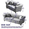 CAVINAS Loveseat Sofa with Button Design and Cushions for Bedroom, Chesterfield Sofa with Rolled Arms, Tech Fabric Vintage Couches for Living Room - 4 of 4