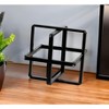 HomeRoots 6" Black Metal Abstract Cube Sculpture - 2 of 4