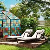 Resenkos Set of 2 Wicker Chaise Lounge Chairs With 5-Way Back Support， Adjustable Outdoor Patio Loungers With Wheels, Cushions & Armrests, Gray - 3 of 4