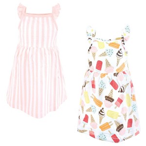 Hudson Baby Infant and Toddler Girls Cotton Dresses, Ice Cream And Popsicles - 1 of 4