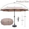 Ainfox 13ft Outdoor Patio Umbrella With Umbrella Base Double-sided Deck Pool Umbrella with 1.5 Inch Pole, Fade Resistant  for Porch, Market, Backyard - 3 of 4