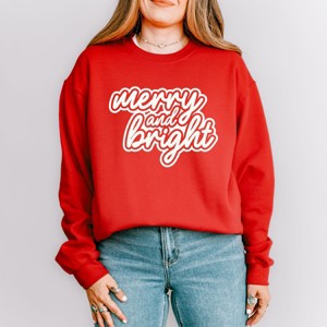 Merry & Bright Outline Puff  -  Women's Graphic Sweatshirt - 1 of 4