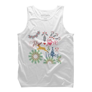 Men's Design By Humans Colorful Christmas Collage  By famenxt Tank Top - 1 of 3