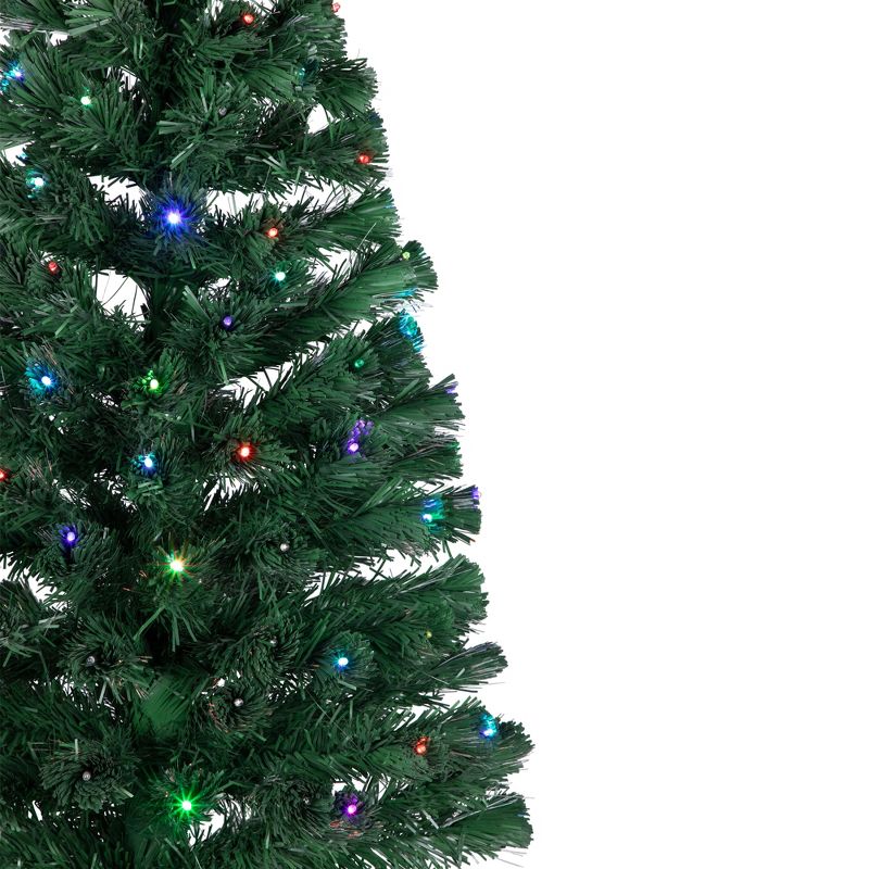 Northlight 4' Prelit Artificial Christmas Tree LED Color Changing Fiber Optic with Star Tree Topper - Multicolor Lights, 5 of 10