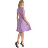 Womens Scoop Neck Short Sleeve Knee Length Pleated A-Line Pocket Dress - 24seven Comfort Apparel™ - 3 of 4