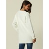 Seta T Women's Fall Winter Round Neck Long Sleeve Casual Tunic Sweater with Pockets - 4 of 4