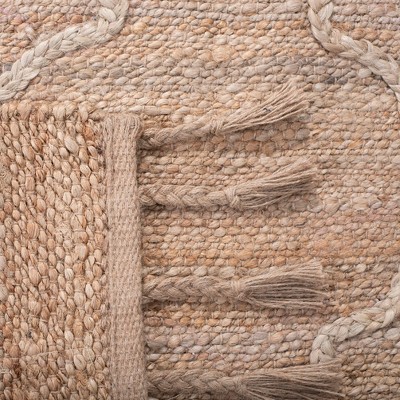 Eco-Friendly Handwoven Jute 8' Square Natural Area Rug