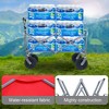 SKRAN Collapsible Wagon Cart Foldable,Wagons Carts Foldable with Wheels with Drink Holders,for Shopping,Garden,Apartment,Camping,Outdoor - 4 of 4