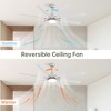 Gulches 66 Inch Modern Ceiling Fan With Dimmable  Light 8 ABS Blades Remote Control Reversible DC Motor - 3 of 4
