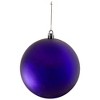 Northlight Shatterproof 4-Finish Christmas Ball Ornaments - 4" (100mm) - Indigo Blue - 12ct - 3 of 4