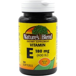 Nature’s Blend Vitamin E 400 IU Softgels Antioxidant Supplement for Heart, Skin & Immune Health Support, 100 Count - 1 of 4