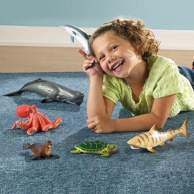 Jumbo Ocean Animal Set in Durable Plastic for Kids