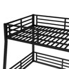 Kumasinova Metal Bunk Bed,Heavy Duty Floor Bunk Bed with Ladder,High Guardrail for Kids,Adults,School,Bedroom,Noise Reduced - 4 of 4