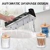 Ridstar Bathroom Countertop Storage Rack with 3-Piece Cotton Swab Holder and Drain Hole-Black - 3 of 4