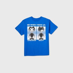 Boys Bendy And The Ink Machine Short Sleeve Graphic T Shirt Blue Target - roblox bendy and the ink machine shirt