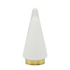 Transpac Light Up White Frosted Glass Tree Decorative Object Battery Operated Prelit Christmas Tabletop Sculpture - 2 of 3