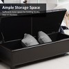 51" Ottoman Storage Bench, Faux Leather Storage Chest with Lift Top, Tufted Ottoman for Living Room, Entryway - 4 of 4