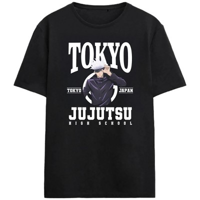 Jujutsu Kaisen Tokyo High School Gojo Adult Black Short Sleeve Tee