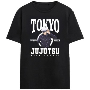 Jujutsu Kaisen Tokyo High School Gojo Adult Black Short Sleeve Tee - 1 of 3
