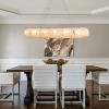 CityFurn 54" 14-Light Modern Oval Rectangle Chandelier Alabaster Kitchen Island Light - 4 of 4