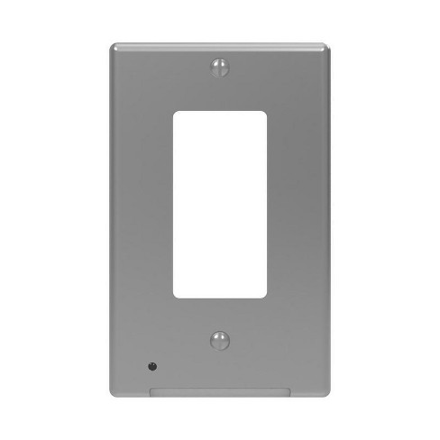 Westek LumiCover Satin Nickel 1 gang Plastic Decorator Nightlight Wall Plate 1 pk - image 1 of 1