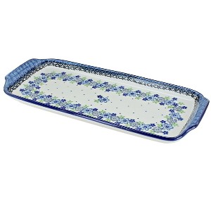 Blue Rose Polish Pottery 410 Ceramika Artystyczna Bread Tray - 1 of 2
