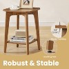 Modern Square Side Table with Lower Shelf, 2-Tier Small End Table/Nightstand, Space-Saving 15.7x15.7x21.5 Inch - 4 of 4