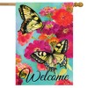 Morning Butterflies Spring House Flag Welcome Floral 28" x 40" Briarwood Lane - 2 of 4