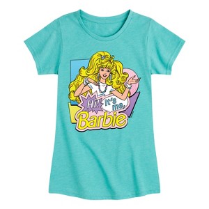 Girls' - Barbie - Hi Its Me Fitted Short Sleeve Graphic T-Shirt - 1 of 3