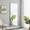 Glasflength Full Length Mirrors Floor Standing Wall Mirror, Bedroom Foyer Clothing Store Wall Mounted Mirror, Wooden Frame Square Gray 23"*65" - 2 of 3