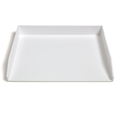 MyOfficeInnovations Side Load Stackable Plastic Letter Tray White 24380383