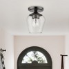 Livex Lighting Willow 1 - Light Flush Mount in  Black Chrome - 3 of 4