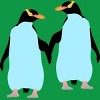 Adult Design By Humans Pride Penguins Holding Hands By mailboxdisco T-Shirt - 2 of 2