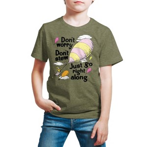 Boys' - Dr. Seuss - Don't Worry Go Along Short Sleeve Graphic T-Shirt - 1 of 4
