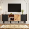 Chic Crate-Mid Century Media Console – 70In TV Stand w/ 3-Cabinet Storage, Multi-Room Furniture - 3 of 4