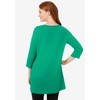 Woman Within Plus Size Perfect Three-Quarter-Sleeve Scoopneck Tunic - 3 of 4