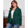 Women Plus Size Casual Blazer Open Front Long Sleeve Work Office Cardigan Jackets - 2 of 4