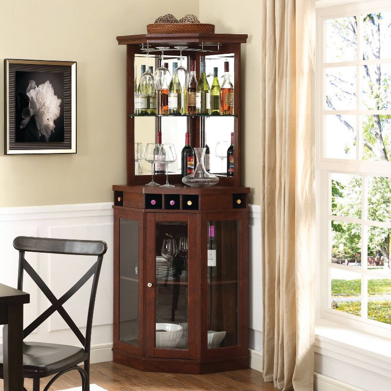 Corner Bar Unit with Glass Doors - Home Source, 4 of 7