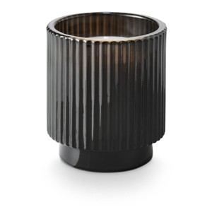 3.9oz Footed Ribbed Glass Scented Candle Black - Bullseye's Playground™ - 1 of 3
