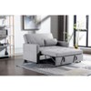 TiramisuBest Light Grey Linen 3-in-1 Convertible Sleeper Loveseat with Side Pocket, Multifunctional Sofa Bed for Living Room - 2 of 4