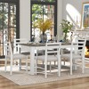 CAVINAS Dining Table Set for 6 Wood Extendable Table with 12" Leaf 2 Drawers 6 Chairs for Kitchen - 4 of 4