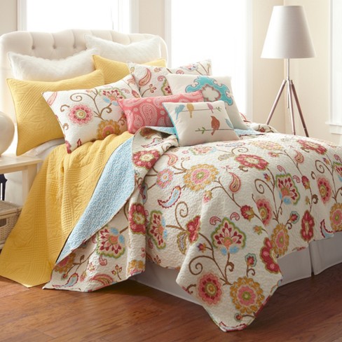 Levtex Home Abigail Flower Pillow