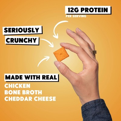WILDE 12g On the Go Snacks Protein Crackers - Classic Cheddar - 1.06oz/4ct: 4.24 oz, Ready to Eat
