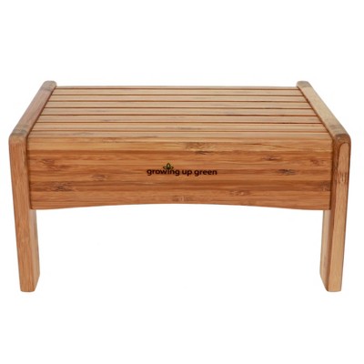 Growing Up Green Bamboo Step Stool - Brown