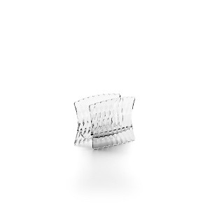 Guzzini Vanity Table Napkin Holder - Elegant Translucent Organizer with Stabilizing Feet - BPA-Free Crystal Acrylic Storage - Denim Blue - 1 of 1