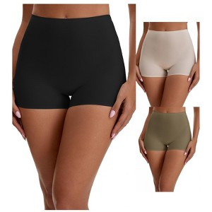 INSPIRE CHIC 3 Packs Women's High Waist Seamless Slimming Control Panties for Under Dresses Boyshort - 1 of 4