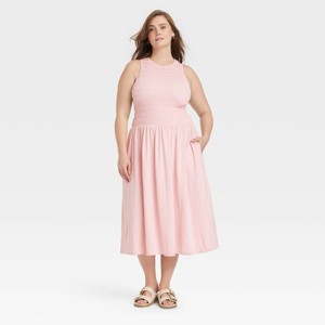 Women's Smocked Knit Maxi A-Line Dress - Universal Thread™ - 1 of 3