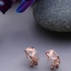 SOHI Women's Pink Marquise Hoop Earrings - 2 of 3