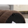 Kumasinova 18.5" On-Trend Layered Soft Velvet/Boucle Ottoman for Living Room,Upholstered Footrest Stool,Foam Filling Ottoman Stool,250lbs Max - 4 of 4